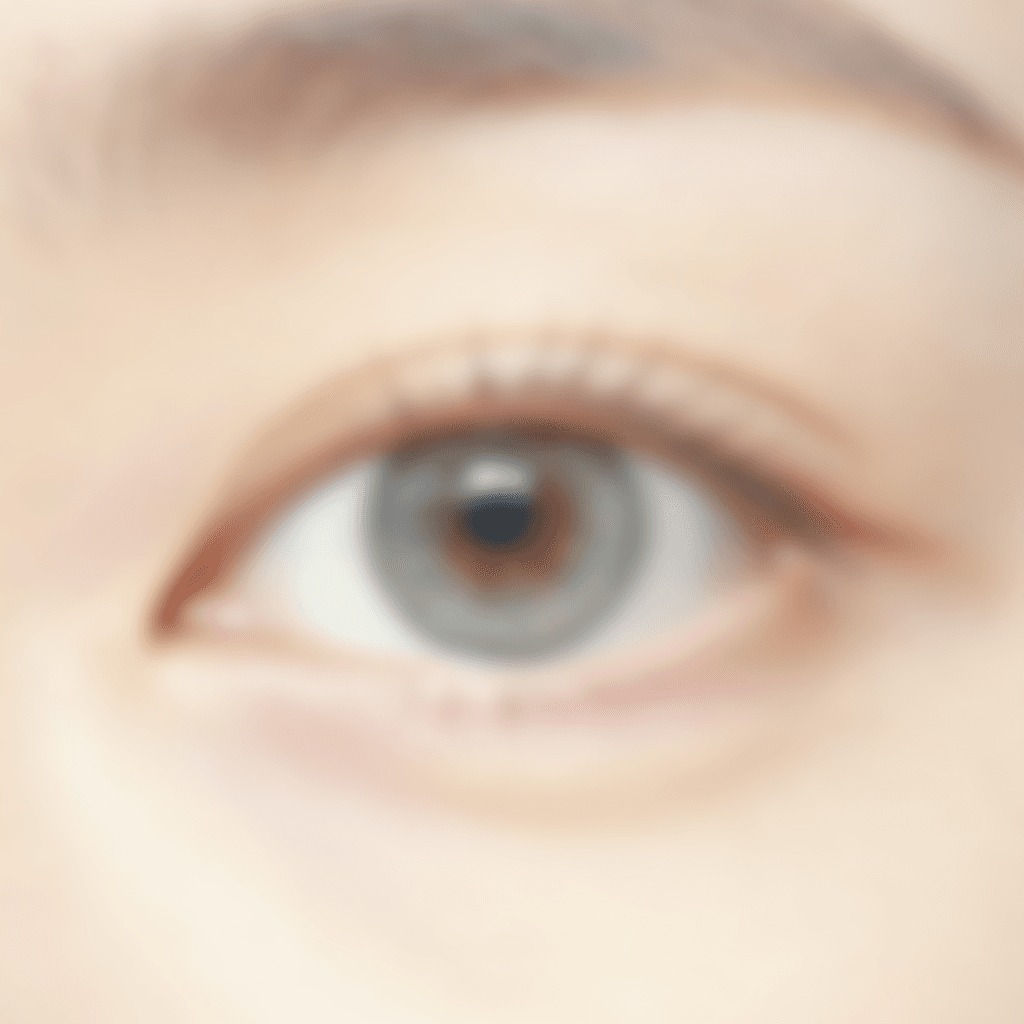 An out-of-focus eye, too soft to read any iris detail